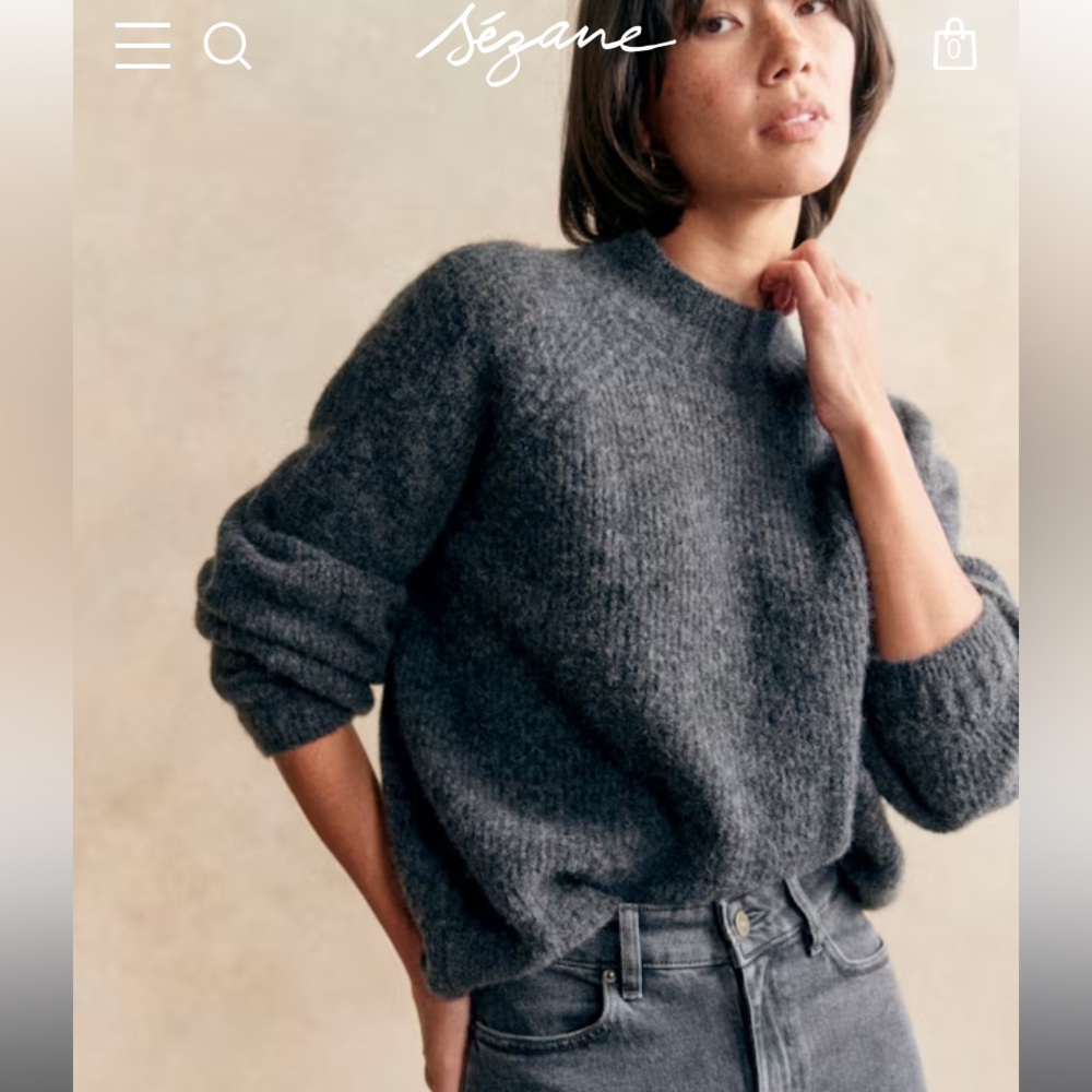 Sezane Otis Jumper, sz XS, color Navy